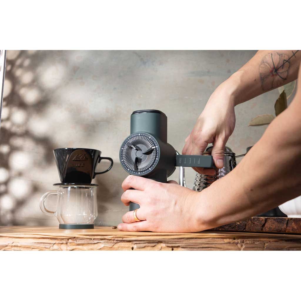 pietro hand grinder and Kalita brewing tools