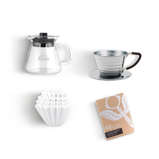 Kalita Wave 155 Coffee Pour Over Kit - Stainless Steel
