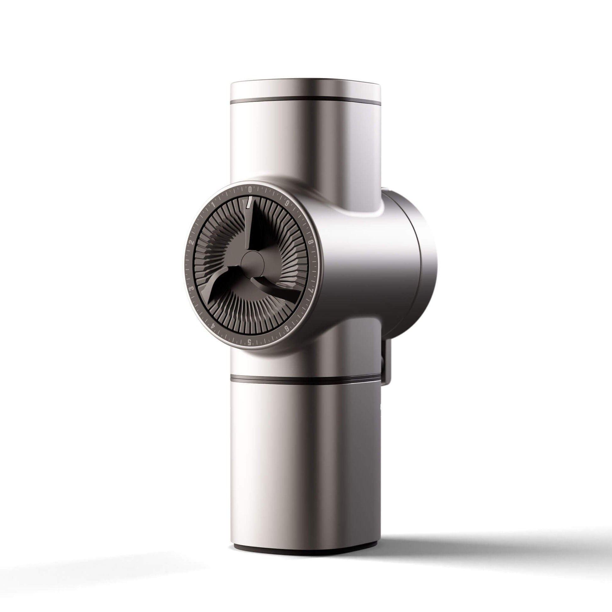silver Pietro handheld coffee grinder