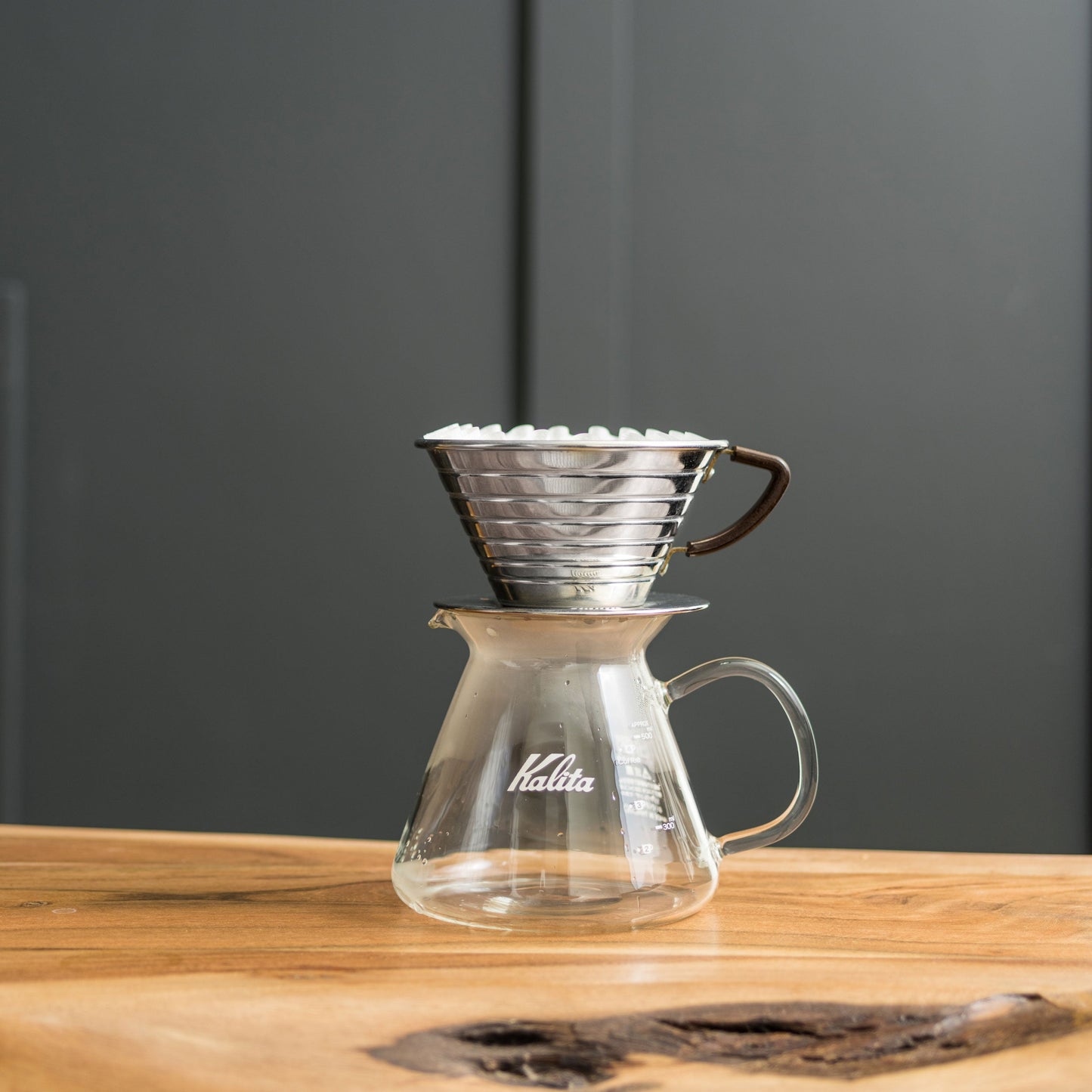 Kalita Wave 185 Coffee Pour Over Kit - Stainless Steel